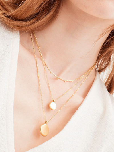 Shop Madewell Coin Necklace Set In Vintage Gold