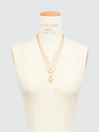 Shop Madewell Coin Necklace Set In Vintage Gold