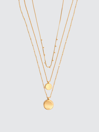 Shop Madewell Coin Necklace Set In Vintage Gold