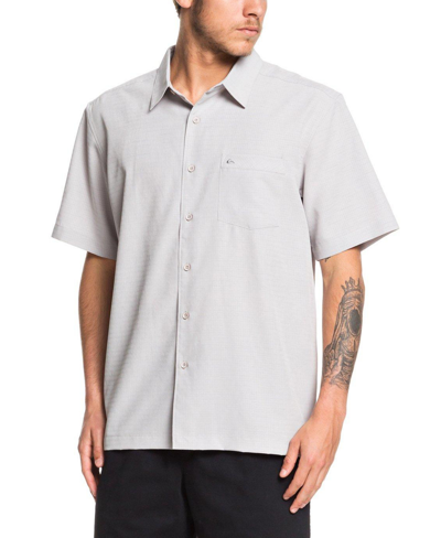 Shop Quiksilver Waterman Men's Centinela 4 Short Sleeve Shirt In Flint Grey