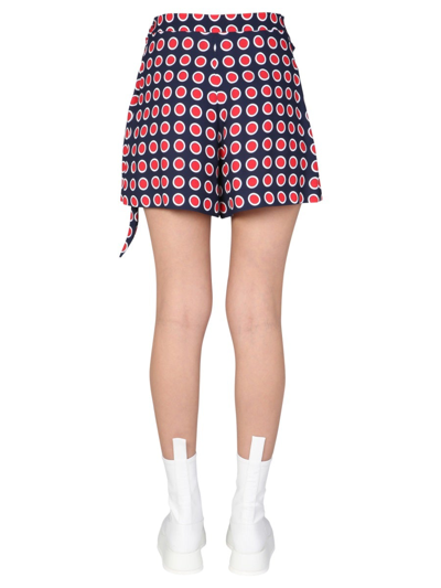 Shop Boutique Moschino "eyelets" Shorts In Multicolour