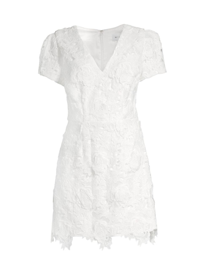 Shop Milly Women's Atalie 3d Floral Lace Dress In White