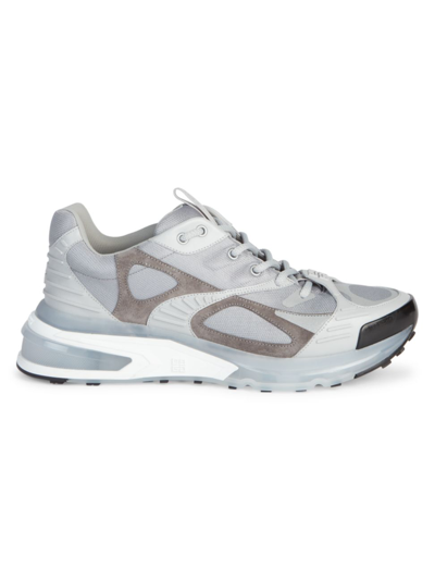 Shop Givenchy Men's Tr Low-top Runner Sneakers In Grey
