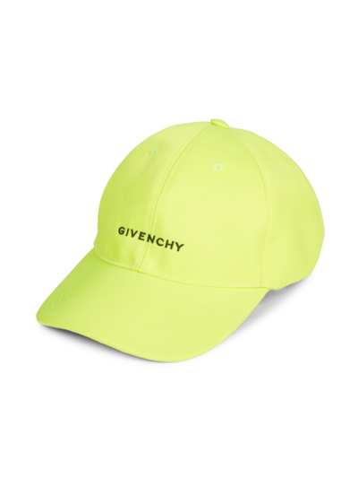 Shop Givenchy Men's Logo Baseball Cap In Fluo Yellow