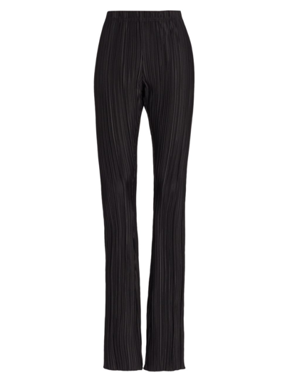 Shop Anine Bing Women's Billie Pleated High-waist Pants In Black