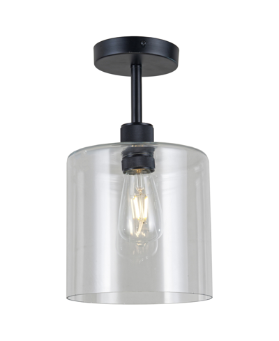 Shop Home Accessories Rowe Indoor Semi-flush Mount Light With Light Kit In Matte Black