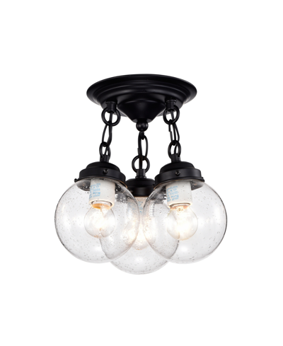 Shop Home Accessories Abver Indoor Semi-flush Mount Ceiling Light With Light Kit In Matte Black