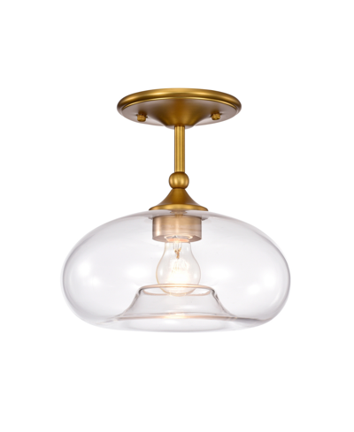 Shop Home Accessories Charli Indoor Semi-flush Mount Ceiling Light With Light Kit In Aged Brass