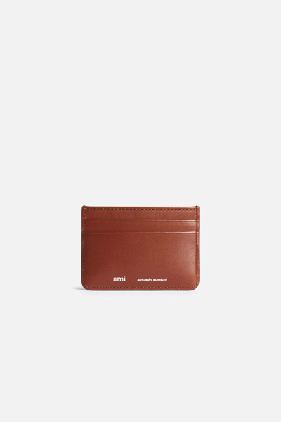 Shop Ami Alexandre Mattiussi Card Holder In Brown