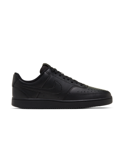 Shop Nike Men's  Court Vision Low Casual Sneakers From Finish Line In Black