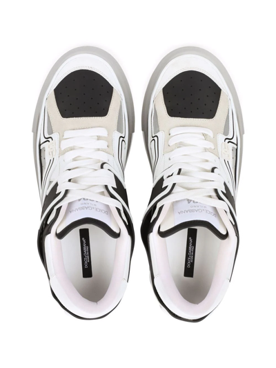 Dolce & Gabbana Transparent Cut-out Sneakers In Schwarz