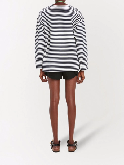 Shop Jw Anderson Striped Long-sleeve T-shirt In Schwarz