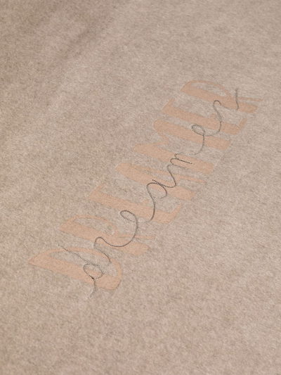 Shop Brunello Cucinelli Embroidered-detail Silk Blanket In Grau