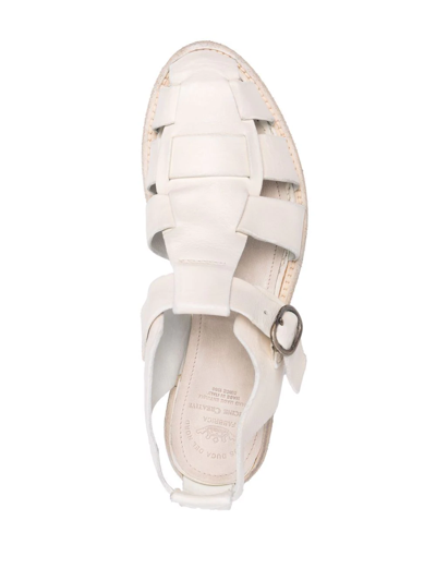 Officine Creative Cut-out Detailed Leather Sandals In Nude