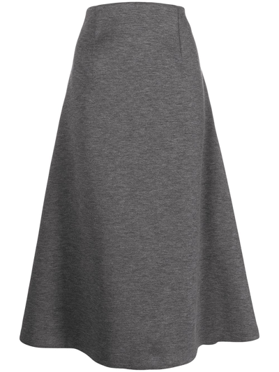 Shop Enföld High-waist Midi Skirt In Grey