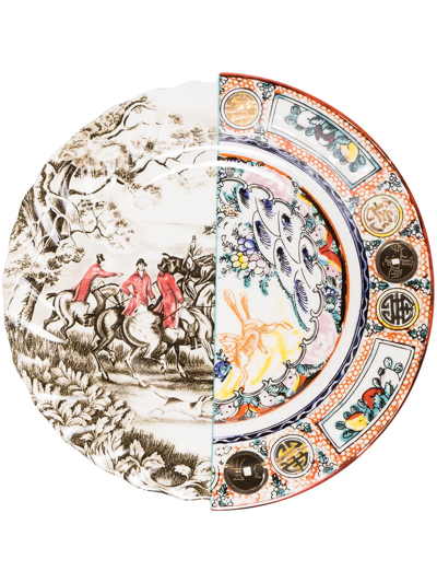 Seletti Eusapia Hybrid Porcelain Dinner Plate 27.5cm In Weiss