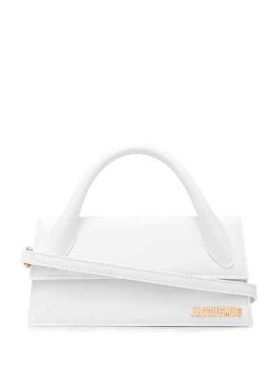 Shop Jacquemus Le Chiquito Long Tote Bag In Weiss