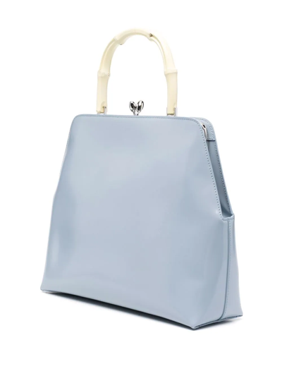 Jil Sander Goji Square-frame Tote In Blau