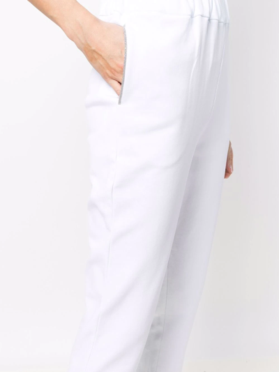 Fabiana Filippi Slim-fit Tracksuit Bottoms In Weiss