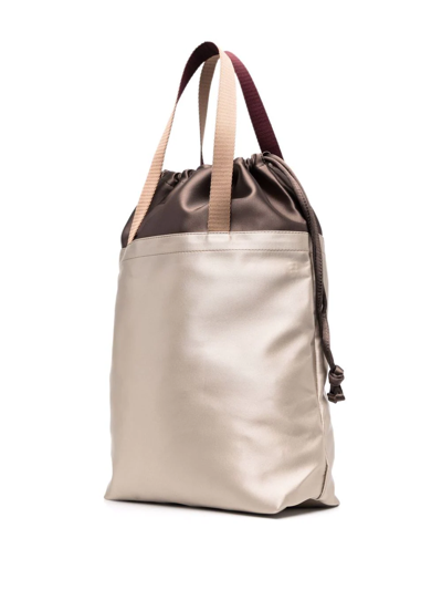 Shop See By Chloé Logo-print Panelled Tote Bag In Nude