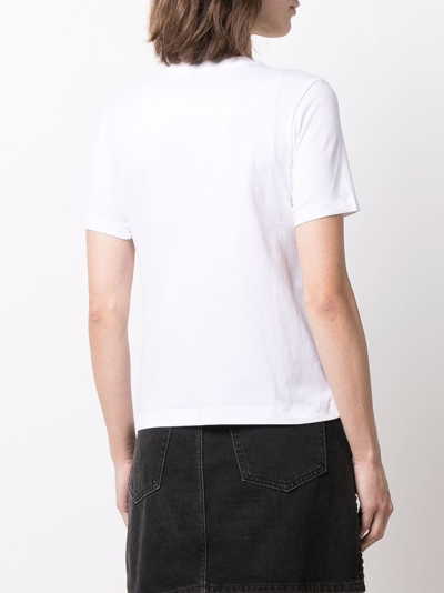 Shop Diesel T-reg-d Cotton T-shirt In Weiss