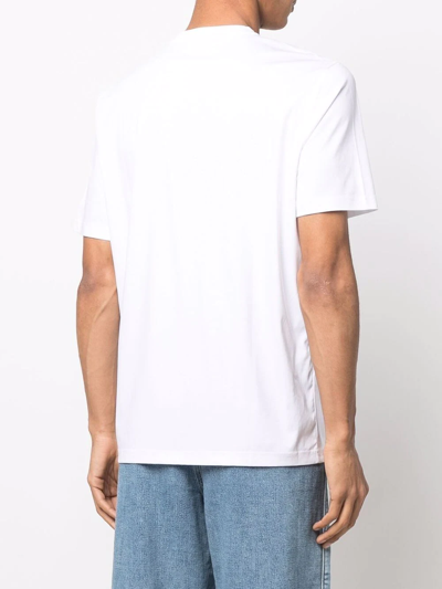 Shop Diesel T-just-doval-pj Cotton T-shirt In Weiss