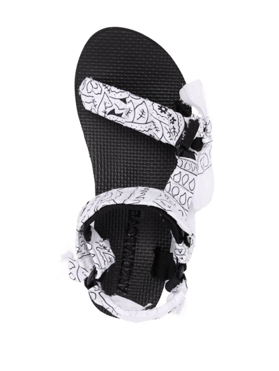 Shop Arizona Love Trekky Bandana-print Sandals In Weiss