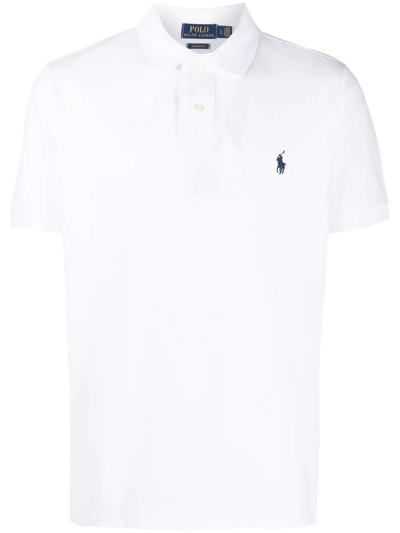 Shop Ralph Lauren Polo Pony-embroidered Polo Shirt In Weiss