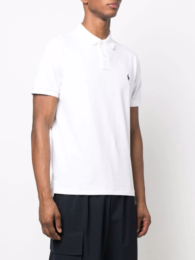 Shop Ralph Lauren Polo Pony-embroidered Polo Shirt In Weiss