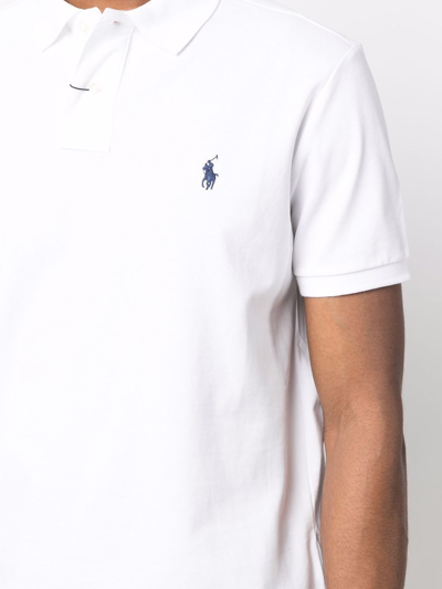Shop Ralph Lauren Polo Pony-embroidered Polo Shirt In Weiss