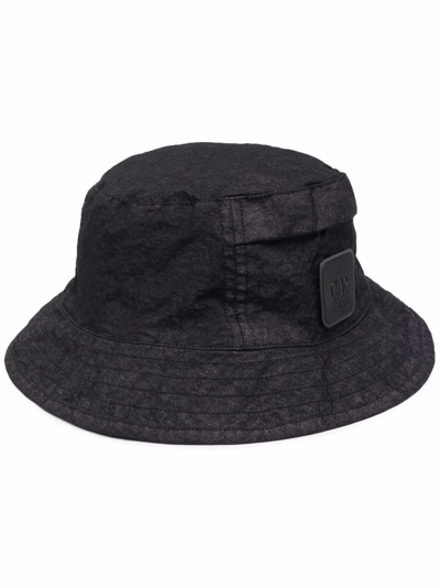 Shop C.p. Company Logo-patch Bucket Hat In Schwarz