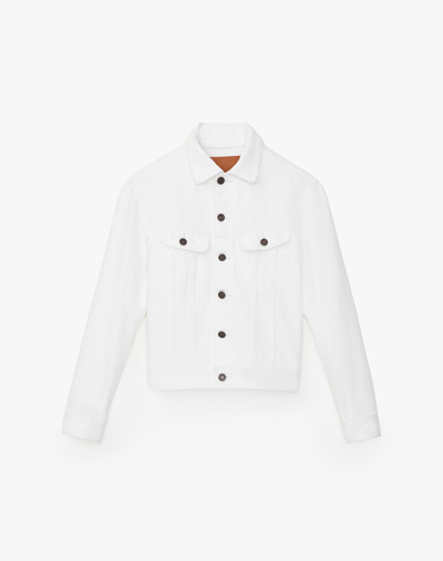 Shop Lafayette 148 Denim Jean Jacket In White