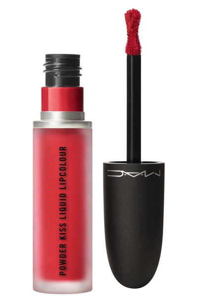 Shop Mac Cosmetics Powder Kiss Liquid Lipcolour In Ruby Boo