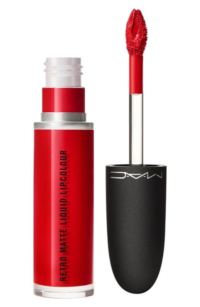 Shop Mac Cosmetics Retro Matte Liquid Lipcolour Lipstick In Ruby Phew