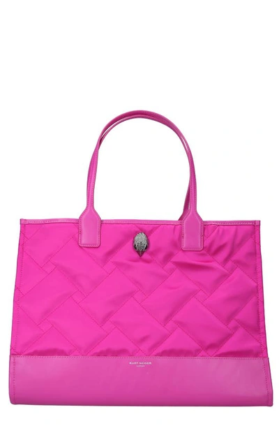Shop Kurt Geiger Quilted Shopper Bag In Bright Pink