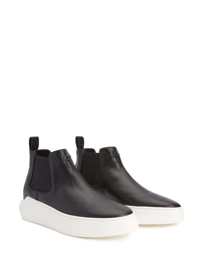 Shop Giuseppe Zanotti Conley Leather Ankle Boots In Black