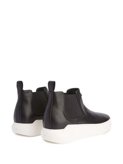 Shop Giuseppe Zanotti Conley Leather Ankle Boots In Black