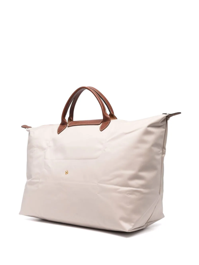 Shop Longchamp Le Pliage Large Travel Bag In Neutrals
