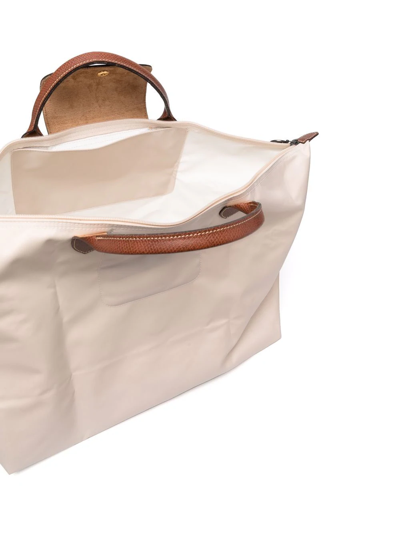 Shop Longchamp Le Pliage Large Travel Bag In Neutrals