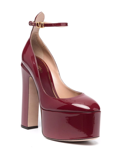 Valentino Tan-go Platform Pumps In Red