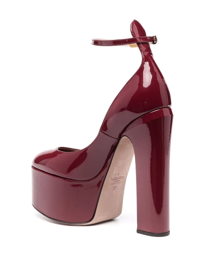 Valentino Tan-go Platform Pumps In Red