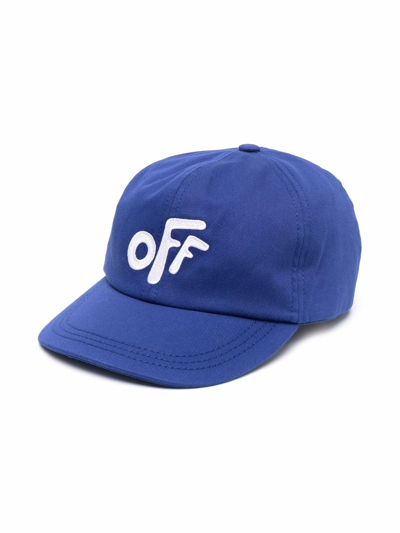 Shop Off-white Embroidered-logo Baseball Cap In Blue