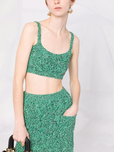 Shop Etro Knitted Two-piece Skirt Set In Green