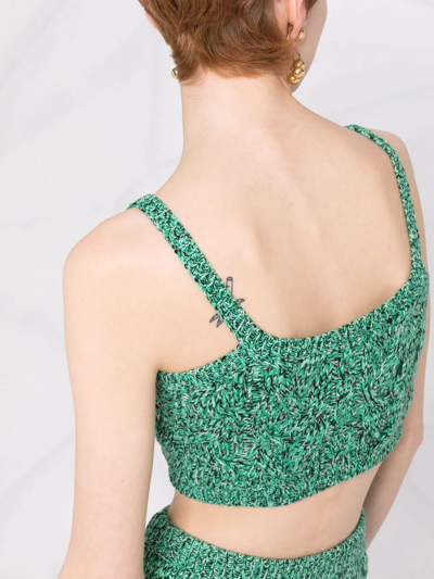 Shop Etro Knitted Two-piece Skirt Set In Green