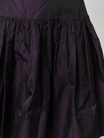 Pre-owned Dior 2000s  Gathered Flared Mini-skirt In Purple