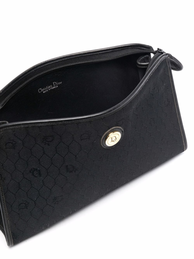 Pre-owned Dior Honeycomb 手拿包（1980年代典藏款） In Black
