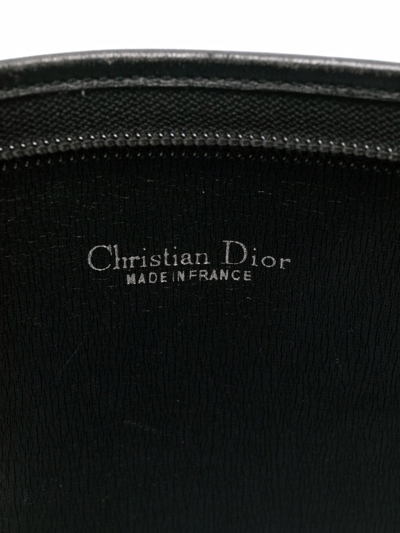 Pre-owned Dior 1980s  Honeycomb Clutch Bag In Black