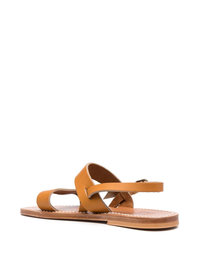 Kjacques K. Jacques St. Tropez Woman Sandals Camel Size 10 Leather In Neutrals
