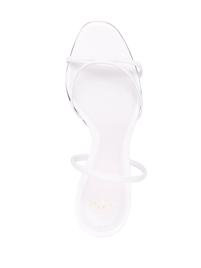 Shop Alevì Slingback Wedge Sandals In White
