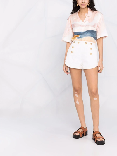 Shop Dsquared2 High-waisted Tweed Shorts In White